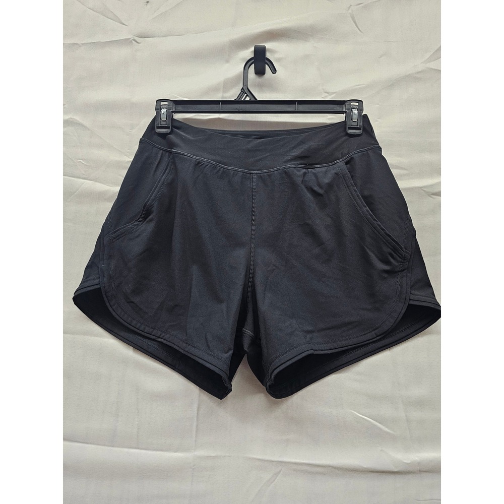 Lands' End Women Black Active Shorts Size S 26LETS045 Athletic Running Workout